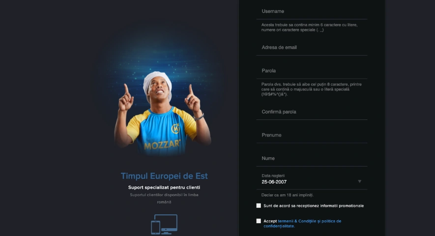 Mozzart registration